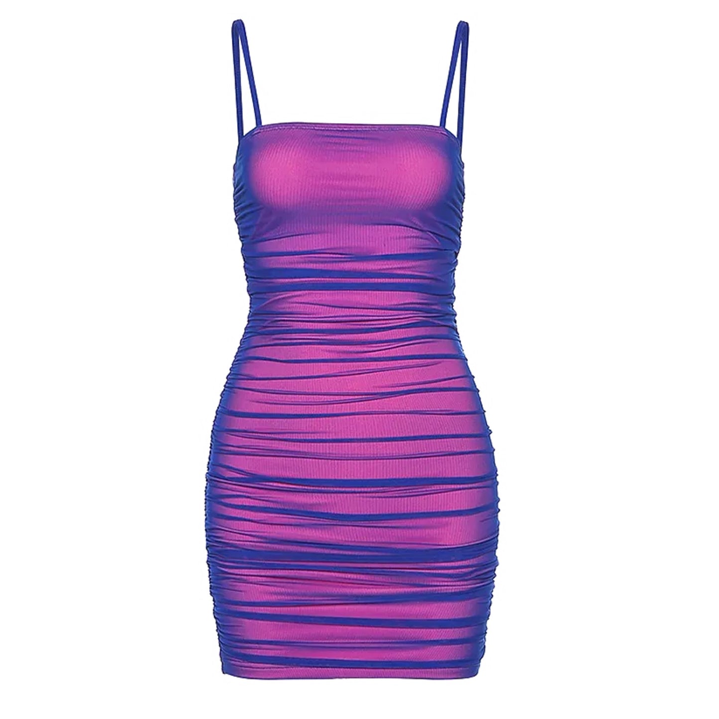 Duochrome Mini Dress - Pink & Purple